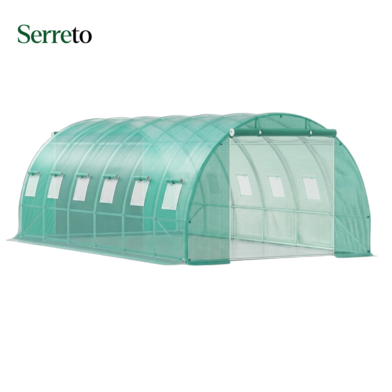 Serre tunnel 18 m² acier galvanisé – 6x3x2 m